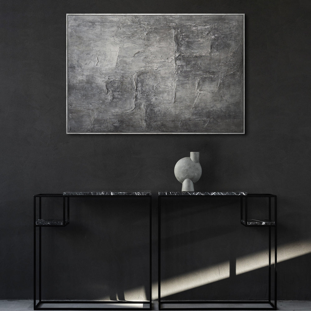 Hand-painted pictures in frames, textured abstract art "Memory of Stone"