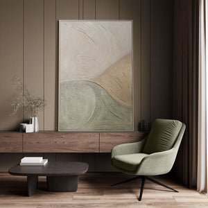 Acrylbild auf Leinwand „Spuren des Regens“ – Moderne Wandkunst mit Struktur