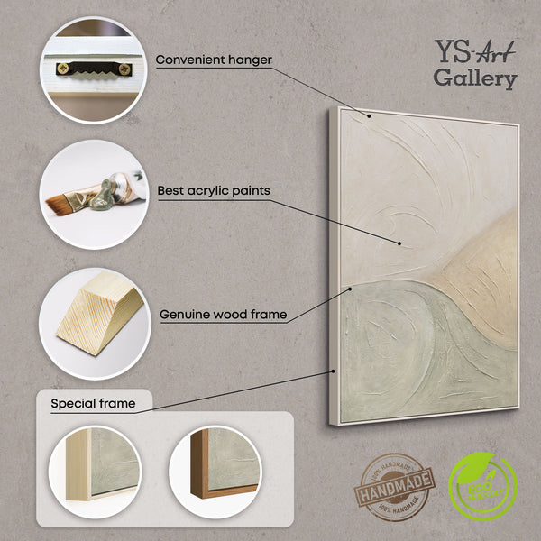 Acrylbild auf Leinwand „Spuren des Regens“ – Moderne Wandkunst mit Struktur