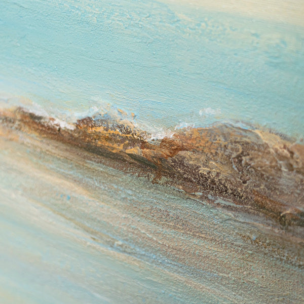 Modernes abstraktes Gemälde für stilvolle Innenräume in neutralen Farben