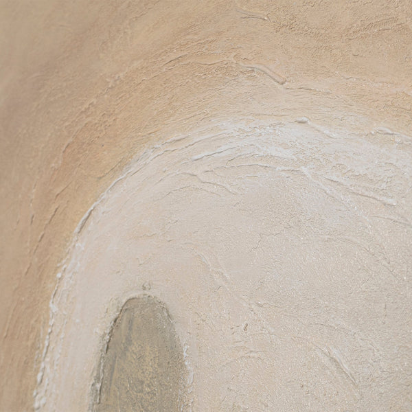 Abstraktes Acrylmalerei mit Rahmen „Grüner Akzent“ – Minimalistische Wandkunst auf Leinwand