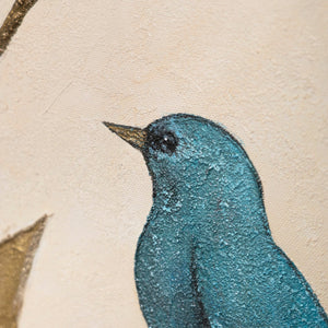 Moderne Wanddeko „Flüstern des Laubs“ – Naturgemälde auf Leinwand mit Rahmen