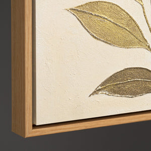 Moderne Wanddeko „Flüstern des Laubs“ – Naturgemälde auf Leinwand mit Rahmen