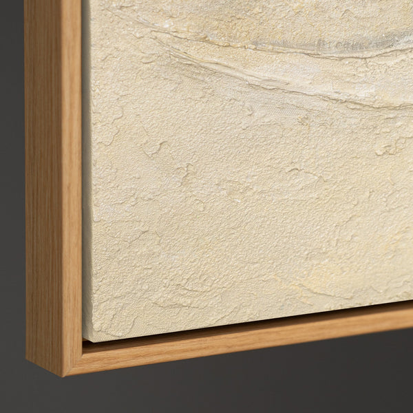 Abstract Wall Art with Texture in Beige, Green & Gold – Modern Acrylic Painting on Canvas