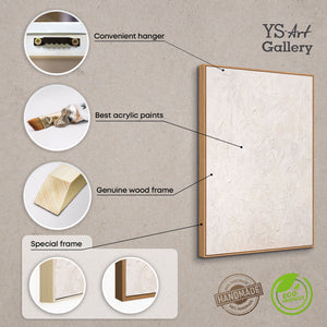 Modern Wall Decor Neutral – Abstract Painting Beige "The Whisper of Time"