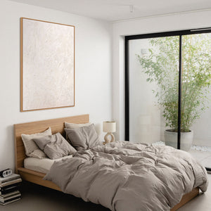 Modern Wall Decor Neutral – Abstract Painting Beige "The Whisper of Time"