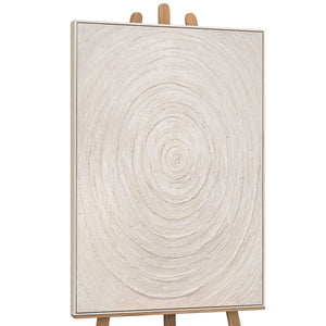 Abstract Wall Art Beige – Textured Painting Modern "Echoes of Time"