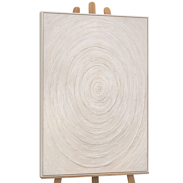 Abstract Wall Art Beige – Textured Painting Modern "Echoes of Time"