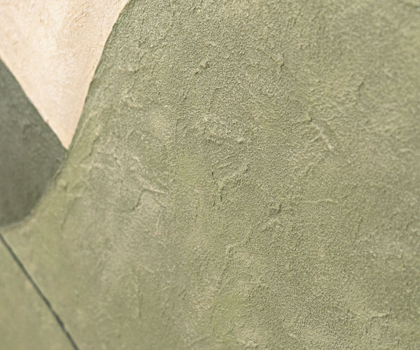 Abstract Wall Art with Texture in Beige, Green & Gold – Modern Acrylic Painting on Canvas