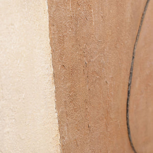 Modern painting in beige and grey with frame – Abstract art “Balance of contrasts”