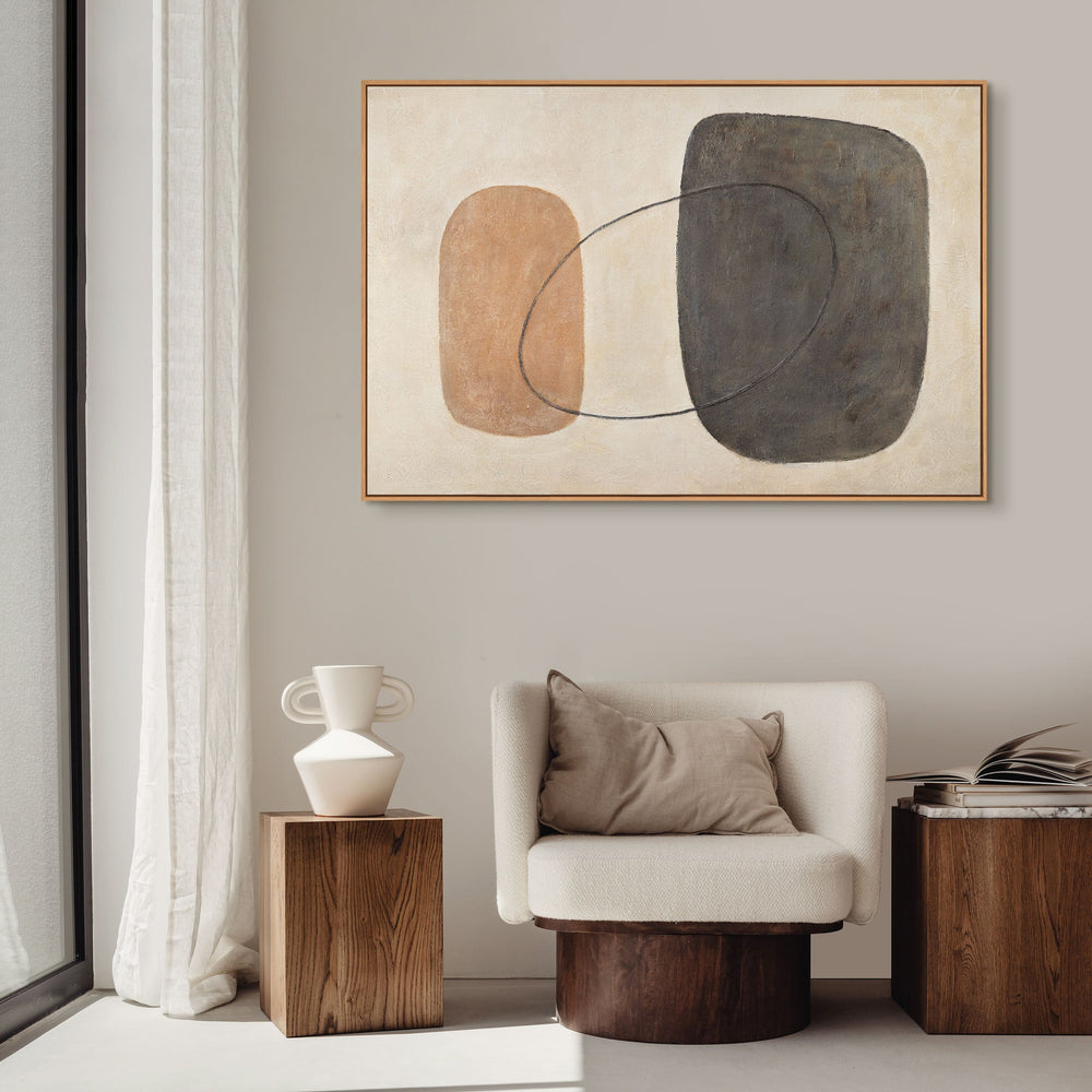 Abstract Wall Decor for Living Room – Painting "Balance of Contrasts"
