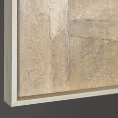 Texturdetail der Acrylmalerei auf Leinwand mit Rahmen