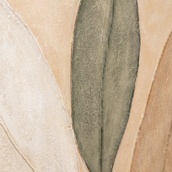 Minimalistisches Leinwandbild in Grüntönen