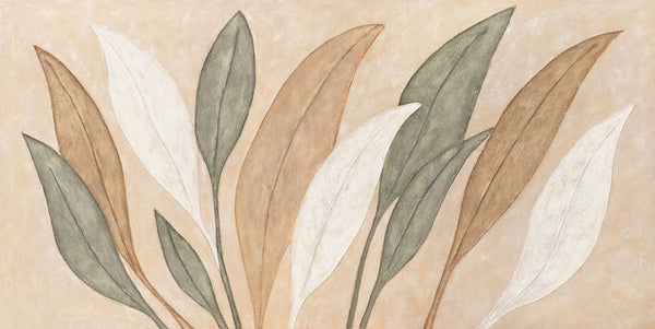 Abstraktes Leinwandbild „Tanz der Blätter“ – Handgemalte Wandkunst Naturmotiv