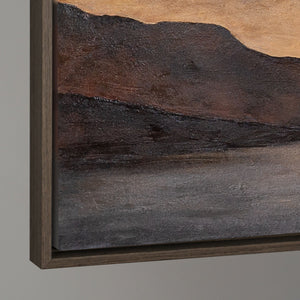 Handgemaltes Landschaftsbild für Arztpraxis „Sanfter Sonnenaufgang“