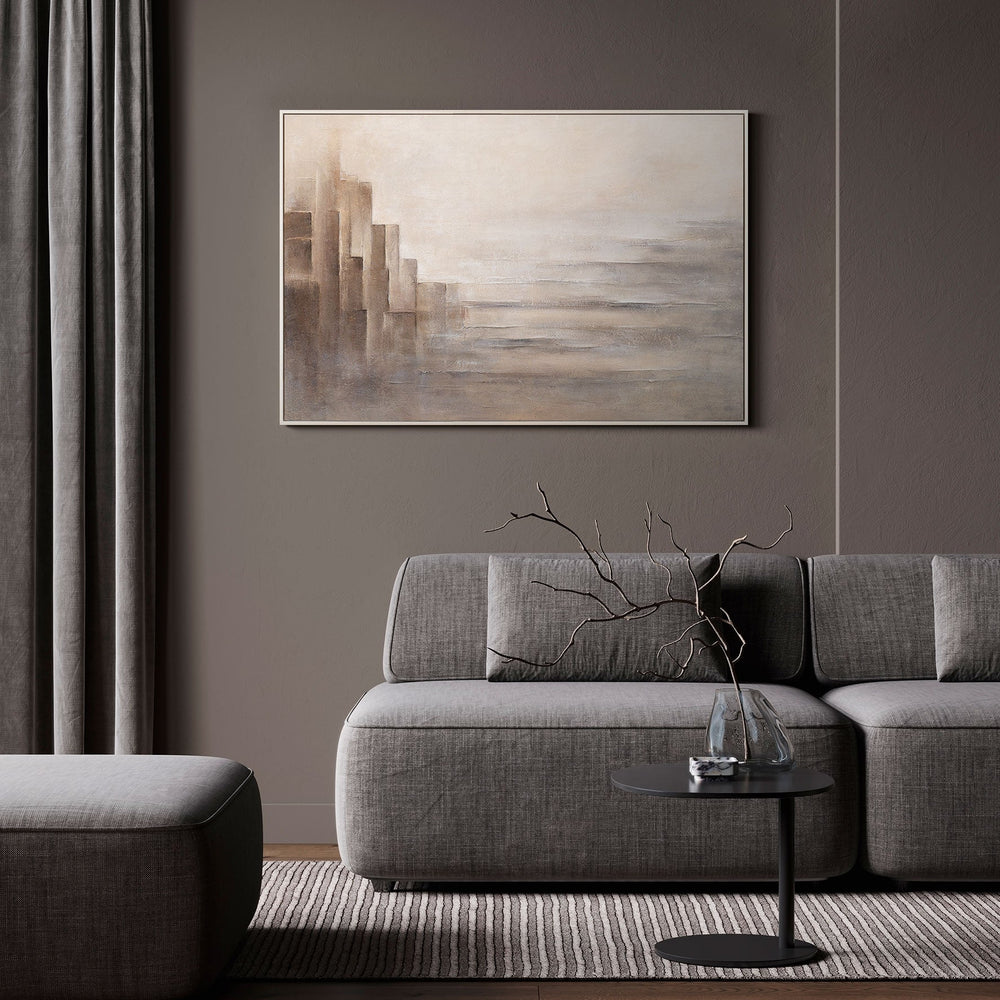 Hand-Painted Painting "Borders of Illusion" – Modern Wall Art on Canvas