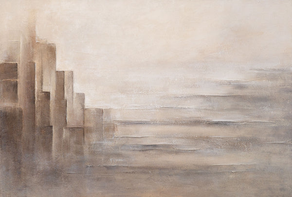 Hand-Painted Painting "Borders of Illusion" – Modern Wall Art on Canvas