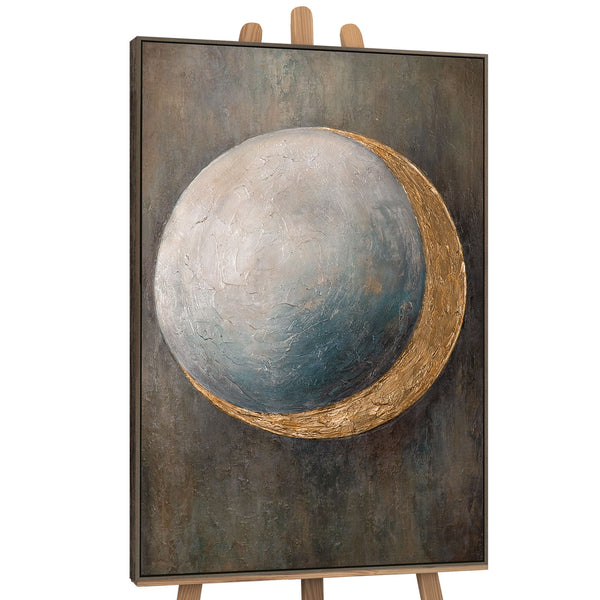 Abstraktes Gemälde auf Leinwand „Wärme des Universums“ – Moderne Wanddekoration
