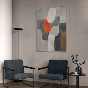 Handgemalte Wandkunst „Flammende Insel“ – Acrylgemälde mit Struktur