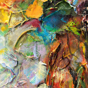 Framed Acrylic Art "Romance" – Hand-Painted Autumn Art