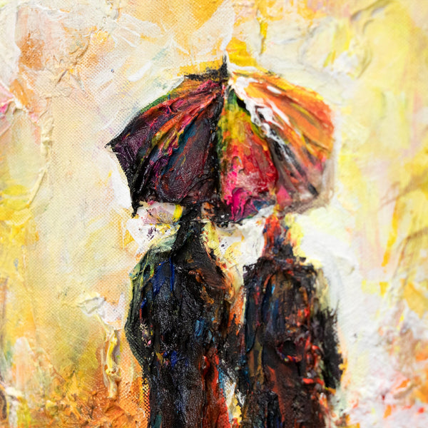 Framed Acrylic Art "Romance" – Hand-Painted Autumn Art