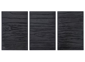 „Samt“ – Handgemaltes Triptychon Modern mit schwarzem Rahmen