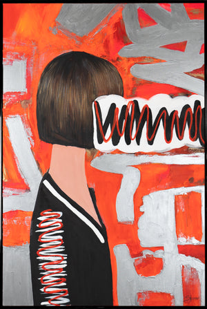 Künstlerische Acrylmalerei Struktur Deko