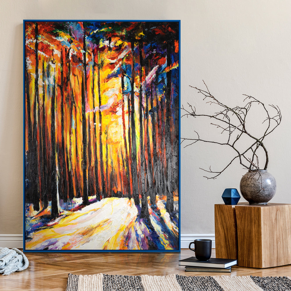 Wandbild in modernem Wohnzimmer