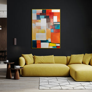 Home decor painting with frame "Geometry of illusions"