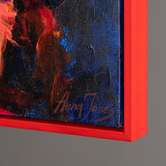 handgemalte acrylbilder mit Rosa Rahmen