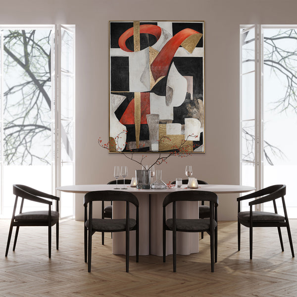Abstract art "Graphic Rhythm" with frame wall decoration living room