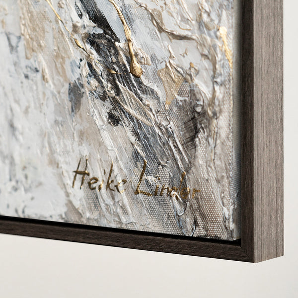 Abstract Butterfly Painting with Golden Wings – Hand-Painted Canvas Artwork for Living Room