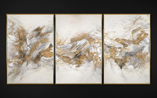 Framed triptych wall art "Sparkling shades"