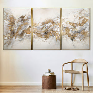 Framed triptych wall art "Sparkling shades"