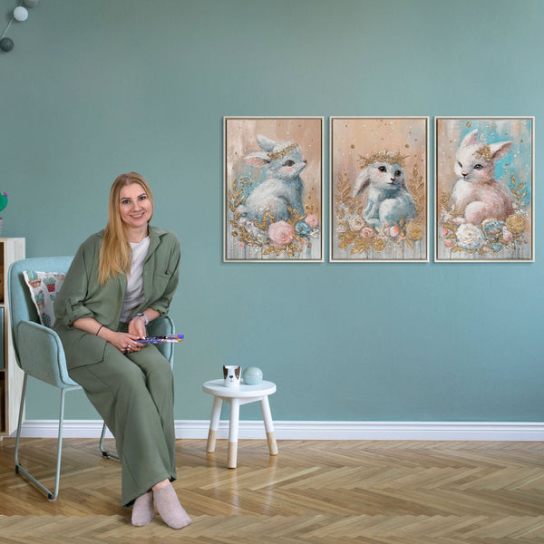 Abstrakte Acrylmalerei Handgemalt