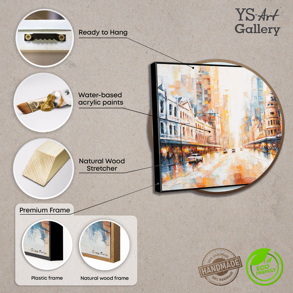 Infobild Acrylgemälde – Struktur und Gold auf Leinwand