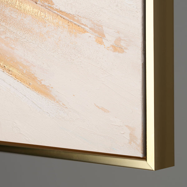 Abstrakte Acrylbilder mit Rahmen - Handgemaltes Leinwandbild modern "Impuls"