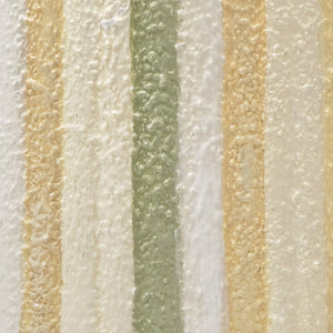 Keramik bodenvase beige handbemaltes Blattmotiv, 22 cm
