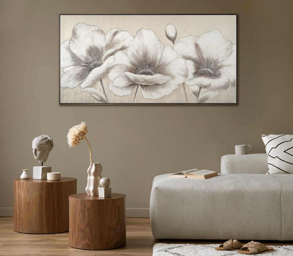 Modern art acrylic painting with frame "Flowers II"