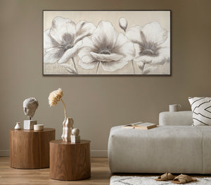 Modern art acrylic painting with frame "Flowers II"