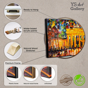 Gemälde Landschaft "Brandenburger Tor" mit Rahmen Moderne Kunst