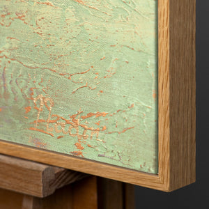 Modernes Leinwandbild mit Naturholzrahmen