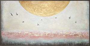 Abstrakte malerei acryl handgemalte "Sonnenenergie"