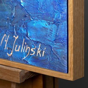 Abstrakte handgemalte acrylbilder auf leinwand "Ultramarin"