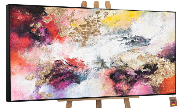 Large abstract painting for living room "Bright garden"
