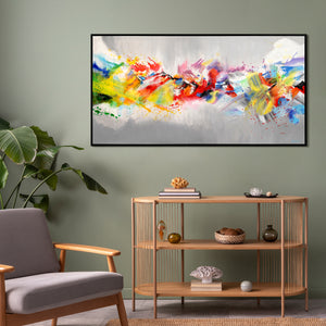 Acrylic painting on canvas: modern abstract wall art "Colorful life"
