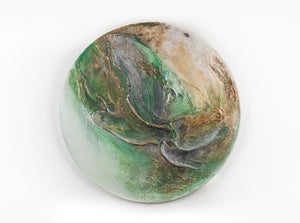 Rundes Leuchtendes Acryl Gemälde "Uranus" Wanddeko Wohnzimmer