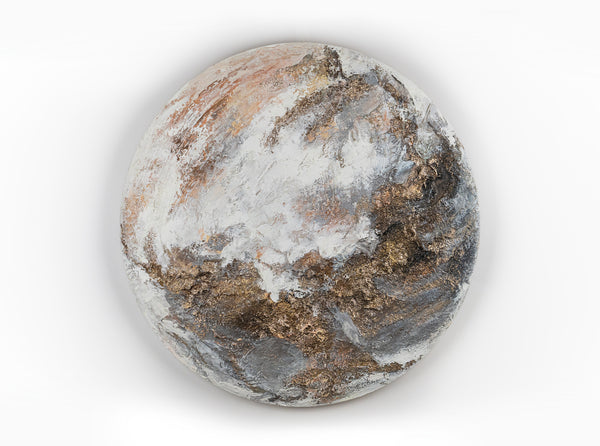 Leuchtendes Acryl Gemälde in Planetform "Venus" Abstrakte Kunst