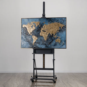 Glow in the dark wall art with frame "Magic map"