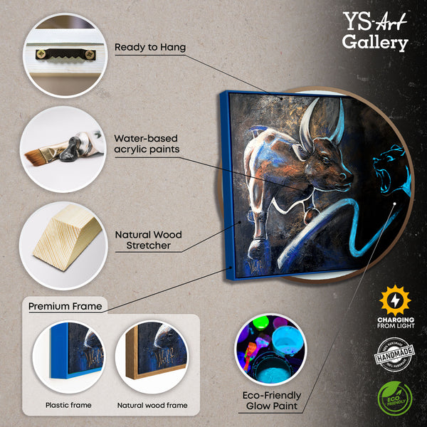 Leuchtende Kunstwerke "Börse" | Geschenk für Händler